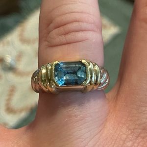 David Yurman Blue Topaz ring